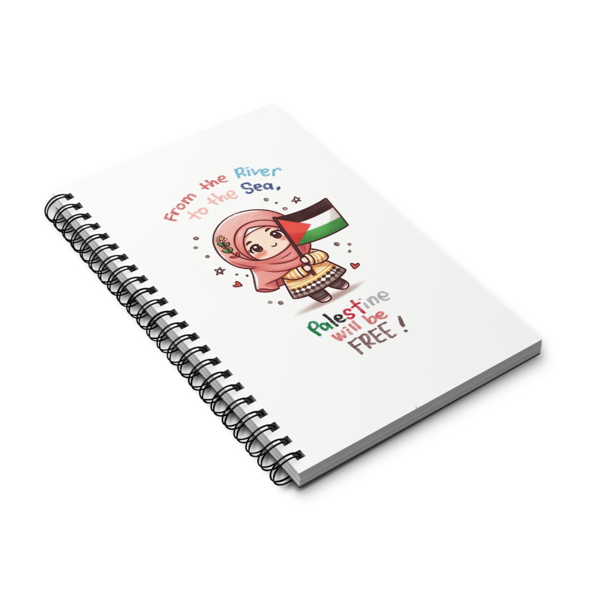 Carnet à spirale « Free Palestine » avec illustration 🍉