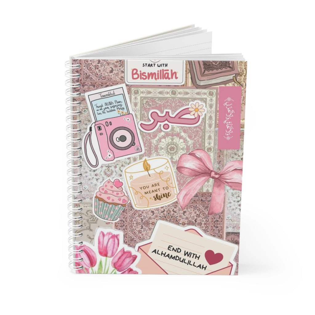 Carnet aesthetic « start with Bismillah, end with al hamdoulilah »