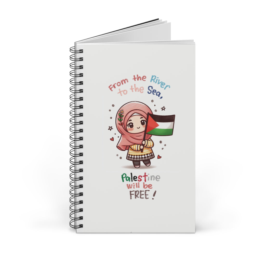 Carnet à spirale « Free Palestine » avec illustration 🍉